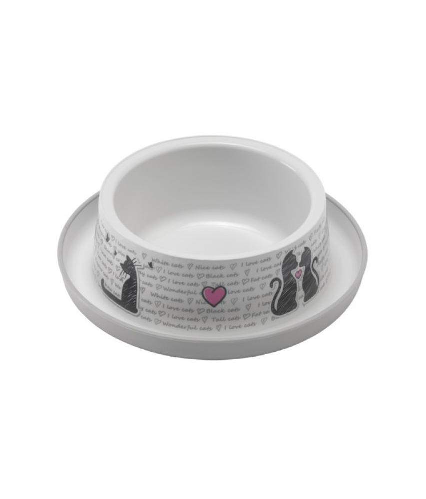 Moderna Trendy Dinner Bowl - Single - White Couple - 350 ml - M m pets yumi smart bowl white