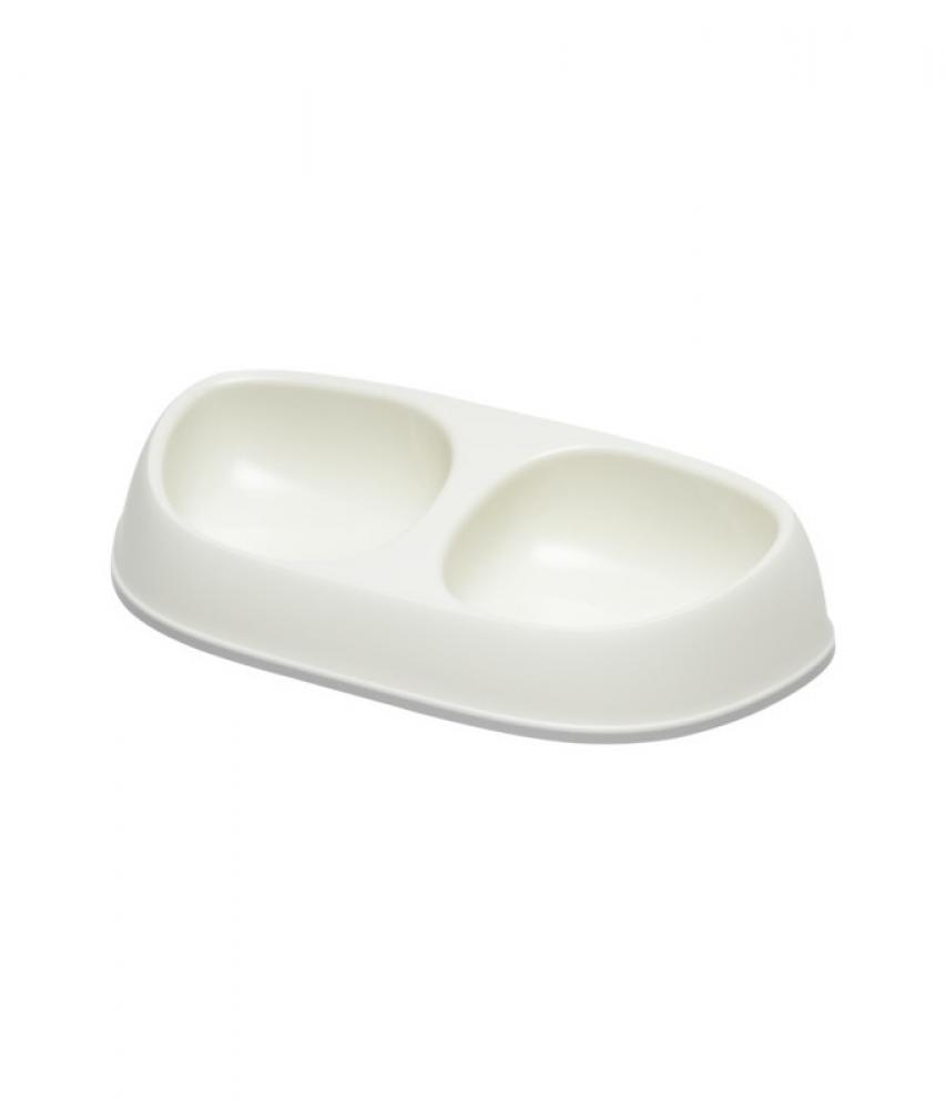 Moderna Sensibowl Plastic - Double - White - M m pet melamine bowl anti harry 900ml l