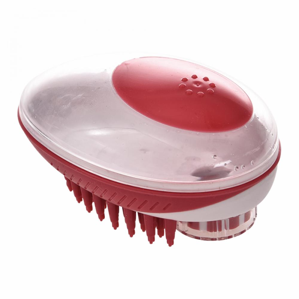 M-Pet Rubeaz - Soap Dispenser \& Brush - Red kiwi tm 9920 manual soap and hand sanitizer dispenser liquid or gel soap dispenser with led light sensor 330 ml