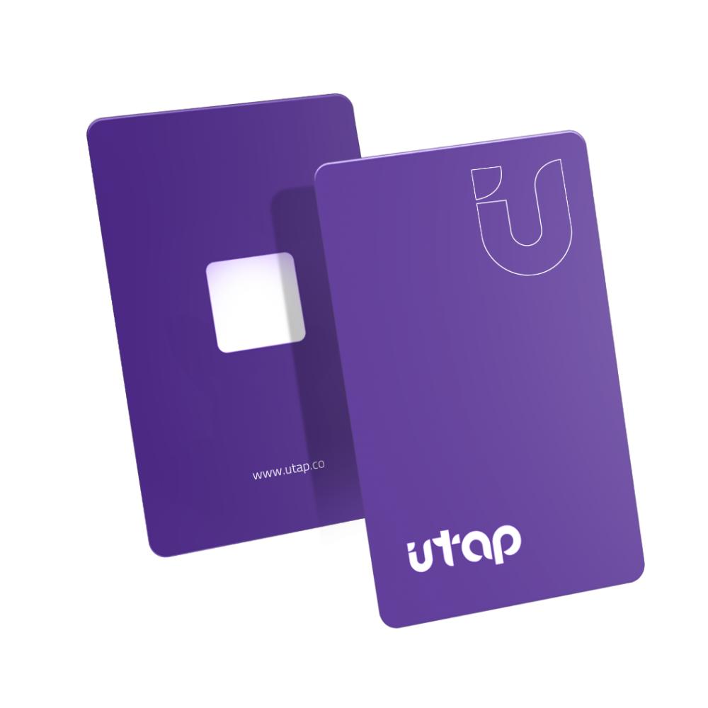 Utap Pvc Card With Nfc Chip & Qr Code Puple