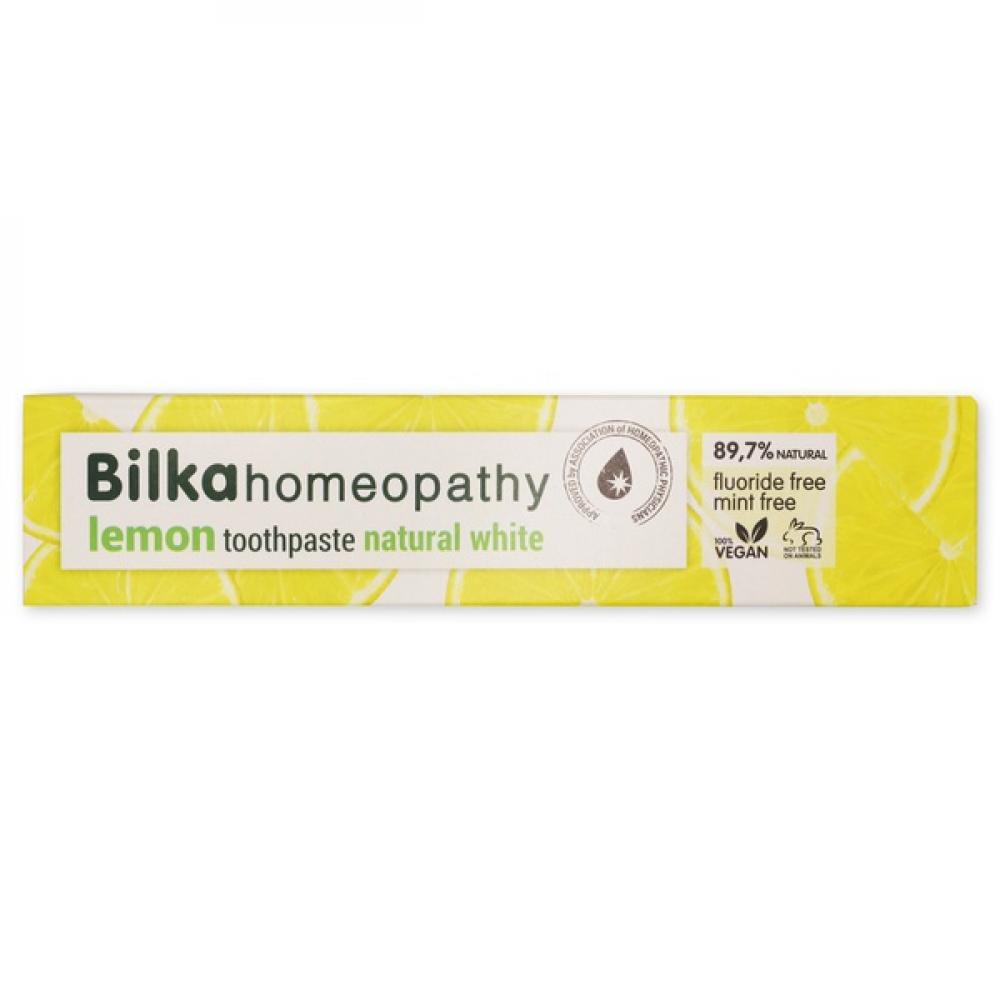 Bilka Homeopathy Toothpaste Natural White Lemon colgate toothpaste natural extracts lemon oil 75 ml