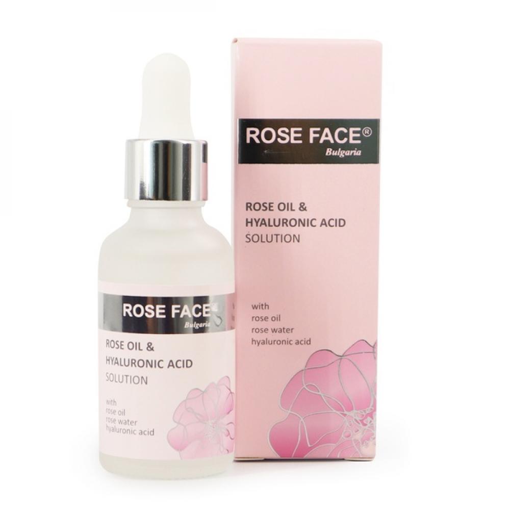 Rose Face Rose Oil & Hyaluronic Acid Solution breylee hyaluronic acid vitamin c whitening face skin care rose nourish 24k gold firm soothing repair essence serum series