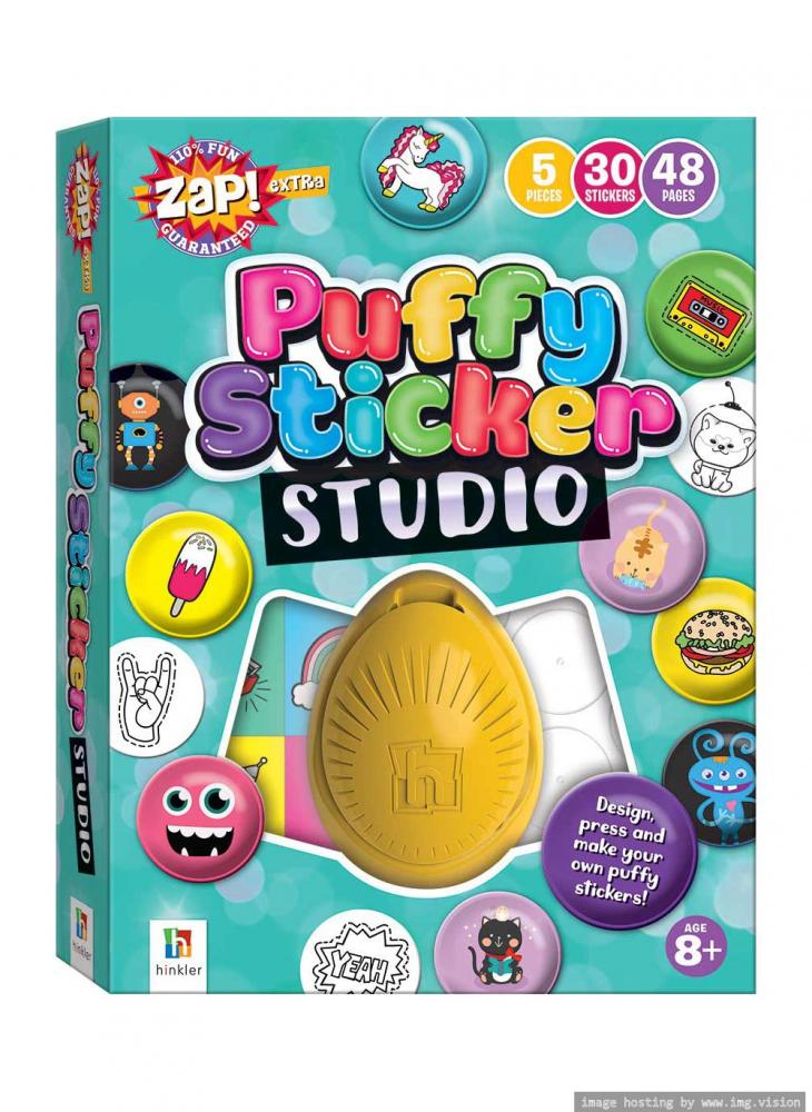 Hinkler Zap! Extra Puffy Sticker Studio tricks and treats puffy sticker activity book