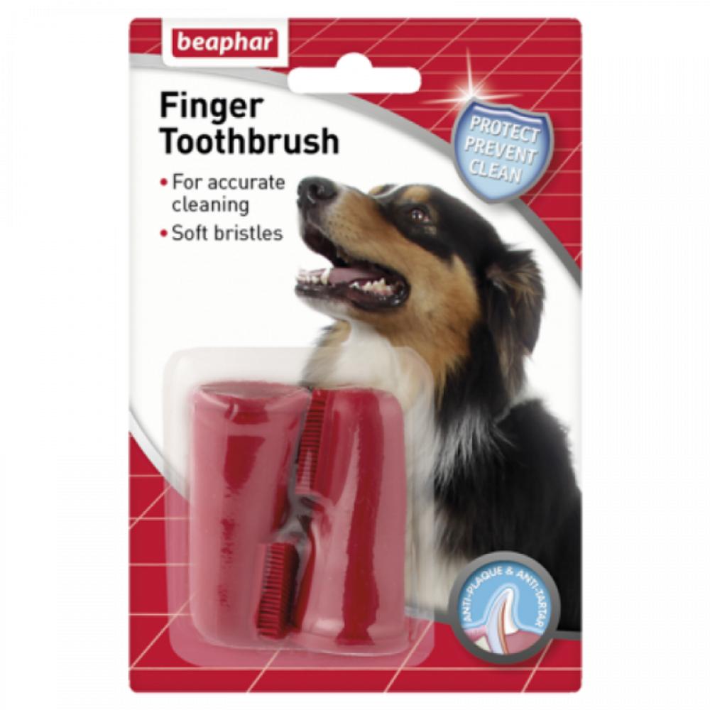 Beaphar Finger Toothbrush - Red 1pc portable foldable folding toothbrush plastic durable mini outdoor camping travel soft folding toothbrush random