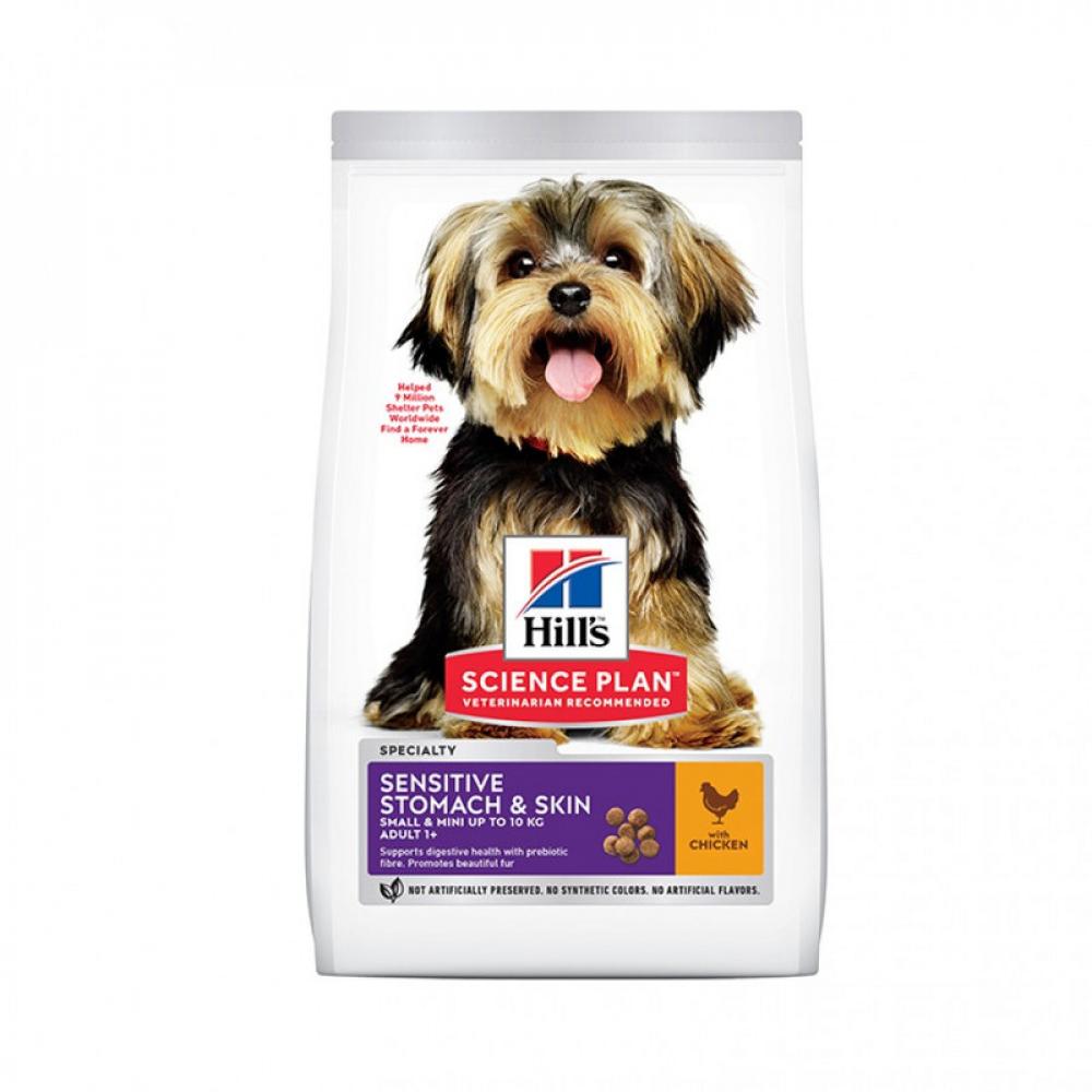 Hill's Science Plan Small \& Mini Adult Sensitive Stomach \& Skin - Chicken - 1.5kg hill s science plan adult dog performance chicken 14kg