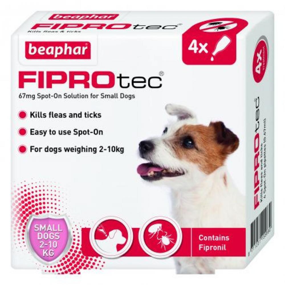 beaphar fiprotec fleas and tick medium dog 4times Beaphar FIPROtec Fleas and Tick - Small Dog - 4times