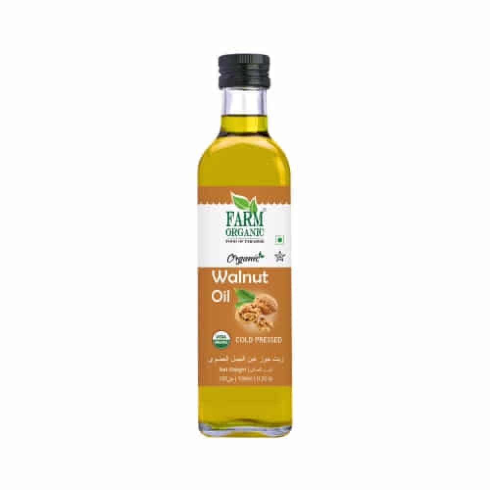 Farm Organic Gluten Free Walnut Oil (Cold Pressed) 100ml now organic jojoba oil pure expeller pressed 118 g