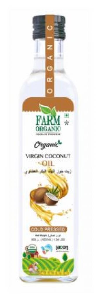 Farm Organic Gluten Free Virgin Coconut Oil (Cold Pressed) 500ml organic virgin coconut oil 500ml
