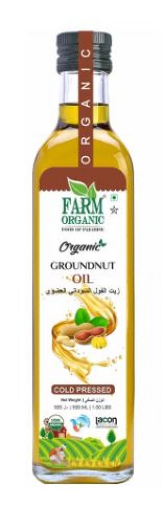 Farm Organic Gluten Free Groundnut Oil 500 ml farm organic gluten free black mustard oil 500 ml