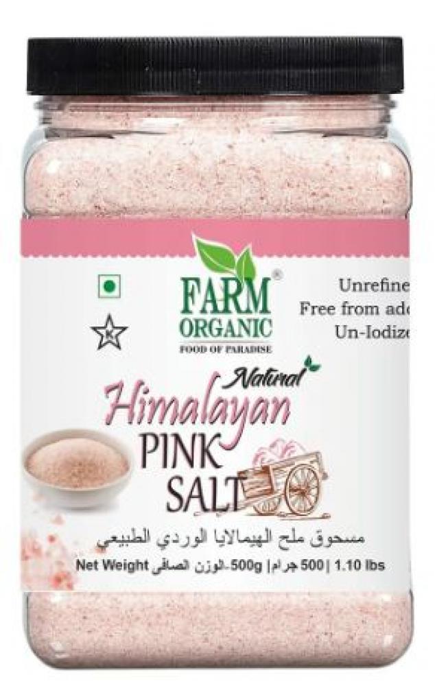 цена Farm Organic Gluten Free Natural Himalayan Pink Salt Powder 500g