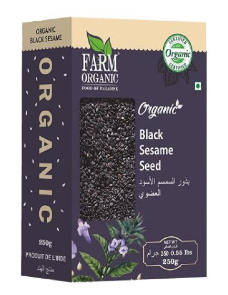Farm Organic Gluten Free Black Sesame Seed 250g farm organic gluten free flax seed 250g pack of 2