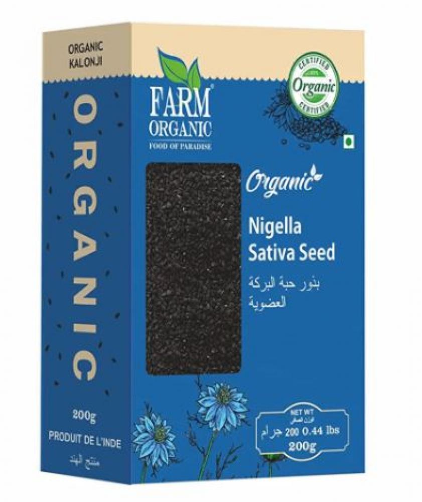 цена Farm Organic Gluten Free Nigella Sativa Seeds (Kalonji) 200g