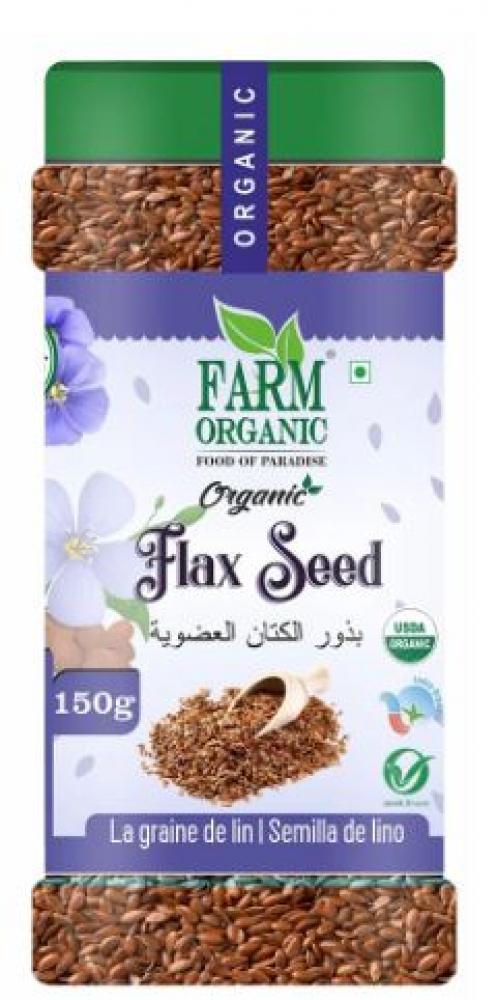 Farm Organic Gluten Free Flax Seeds 150g organic royal sidr honey 150g