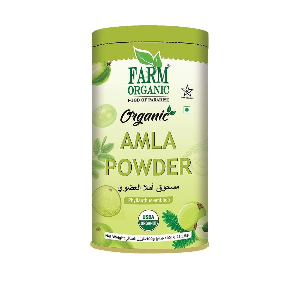 Farm Organic Gluten Free Amla Powder - 100g farm organic gluten free black pepper powder 120g