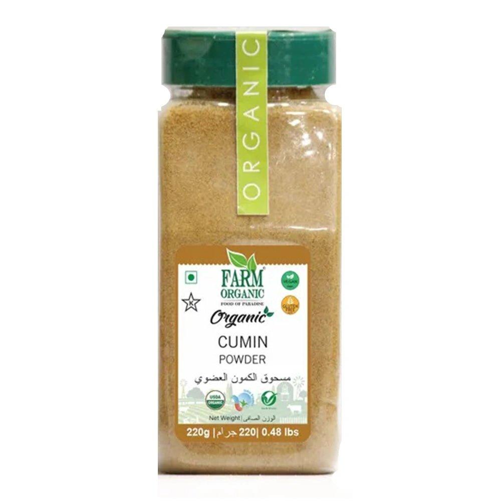 Farm Organic Gluten Free Cumin Powder - 220 g farm organic curry leaves 40 g