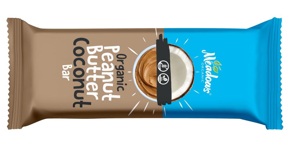 Organic & Gluten Free Peanut Butter Coconut Bar 40g meadows granola date bar 40 g