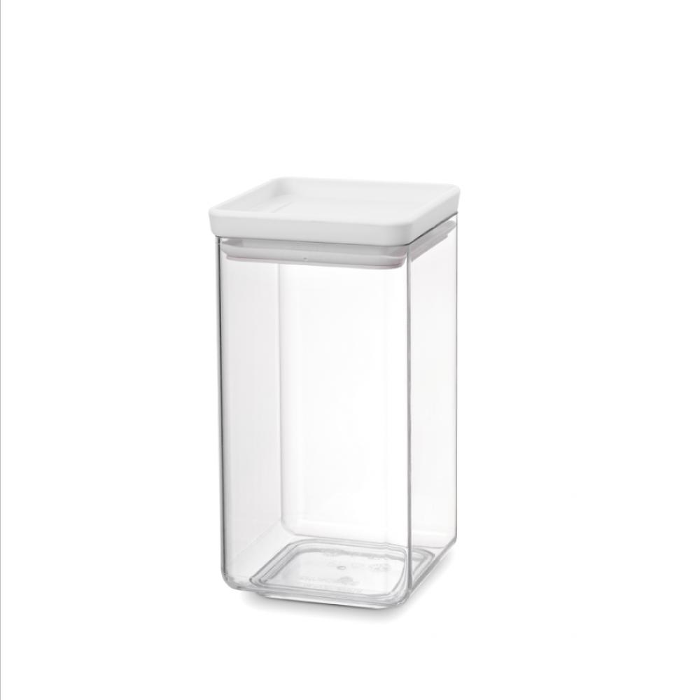 Brabantia Tasty+ Stackable square canister - 1.6 litre - Light Grey цена и фото
