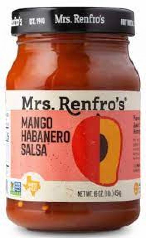 Mrs. Renfros Mango Habanero Salsa 454g hot chopped pepper sandwich topper 454g