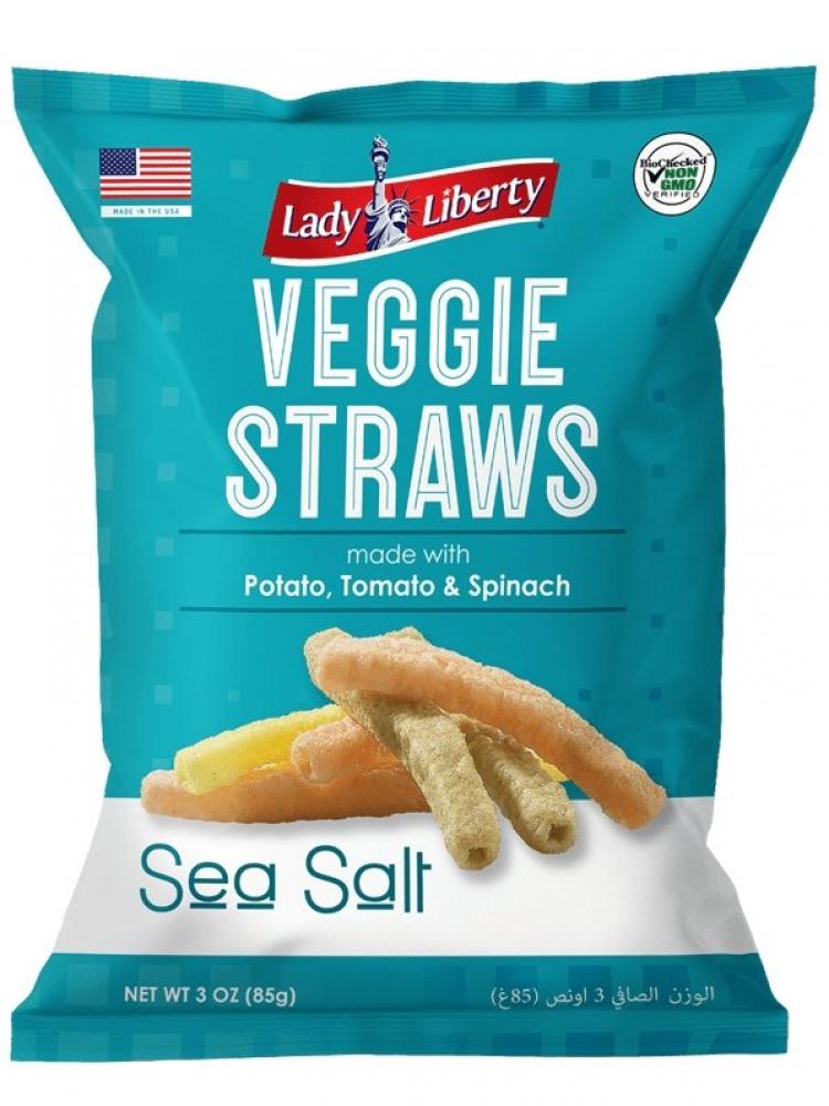 Lady Liberty Veggie Straws, Sea Salt, Non-GMO, 35g lady liberty bean bites hot texas bbq non gmo plant based protein 35g