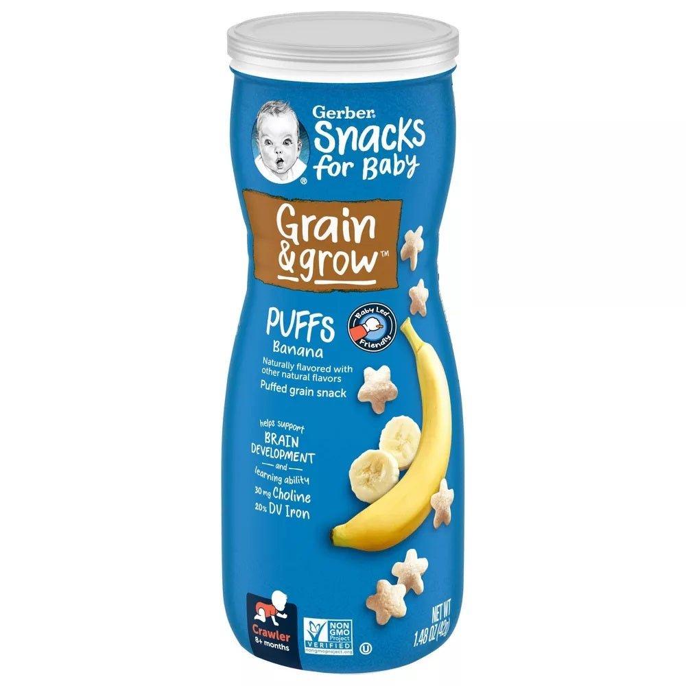 Gerber Puffs Banana 42g gerber 1st foods cereal organic oatmeal 227g