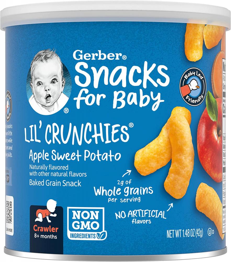 cerebelly organic baby puree spinach apple sweet potato 6 pouches 4 oz 113 g each Gerber Lil Crunchies Apple Sweet Potato 42g