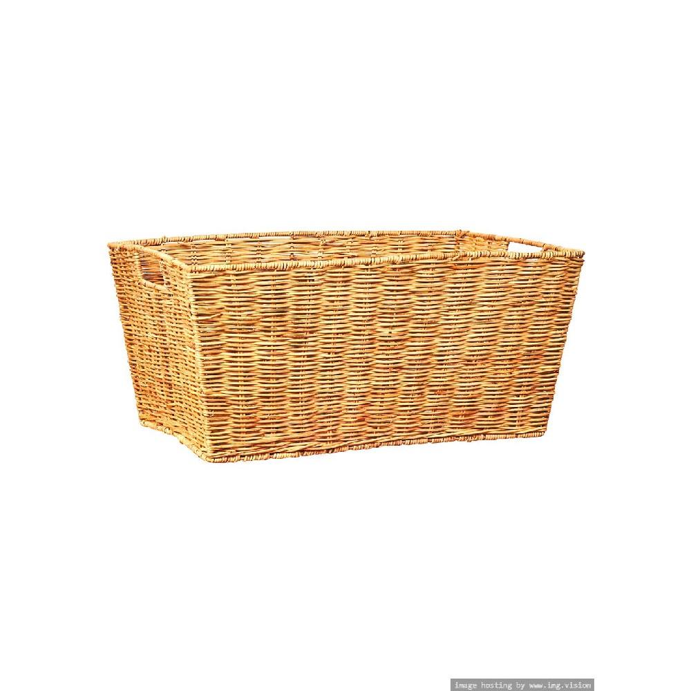 Homesmiths Brown Rectangular Rattan Tray Large