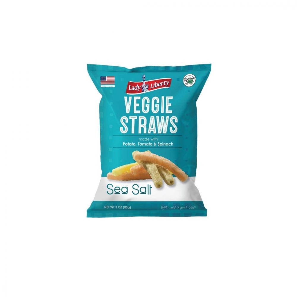 Lady Liberty Veggie Straws, Sea Salt, Non-GMO, 85g