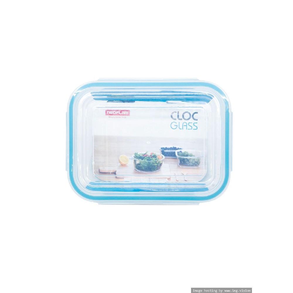 Neoflam Cloc Glass Storage Rectangle 1.5L homesmiths 3 4 liter airtight food storage container clear