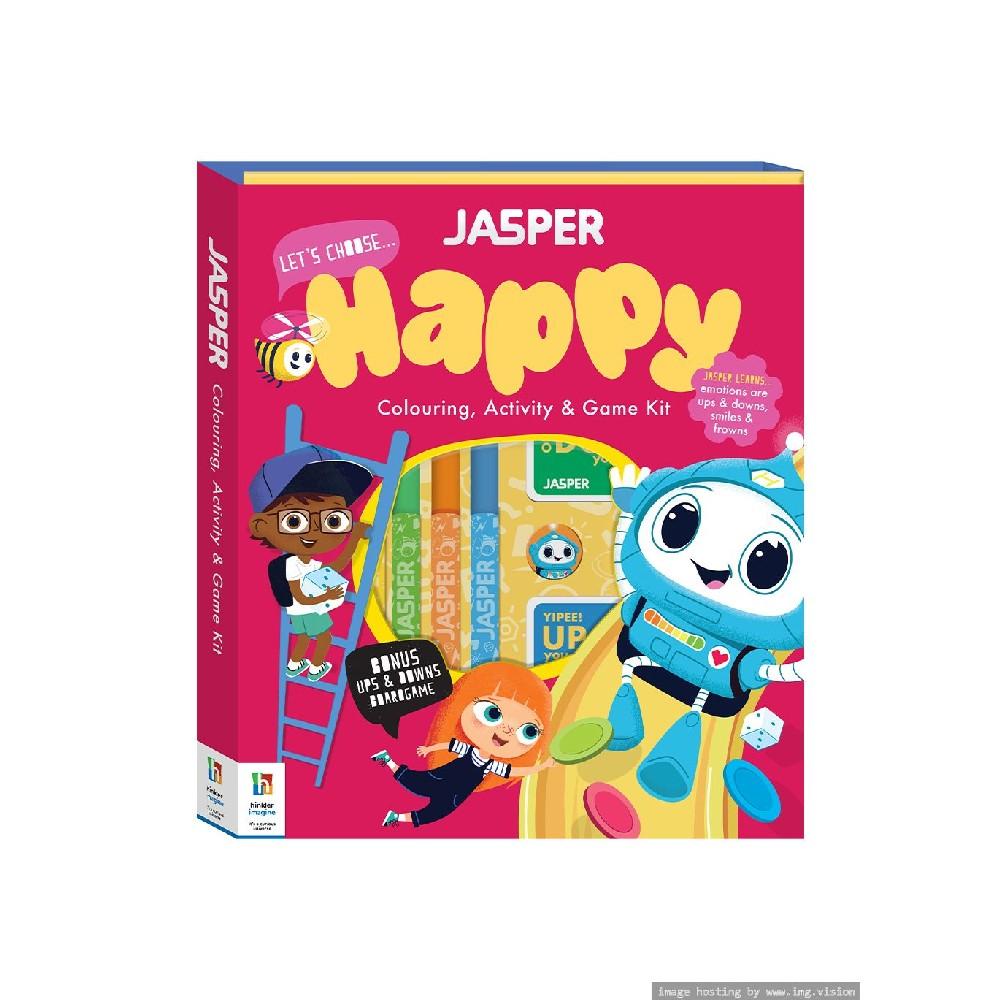 Hinkler Jasper Let's Choose Happy Coloring, Activity & Game Kit wooden 4 players shut the box dice game tabletop and pub board game