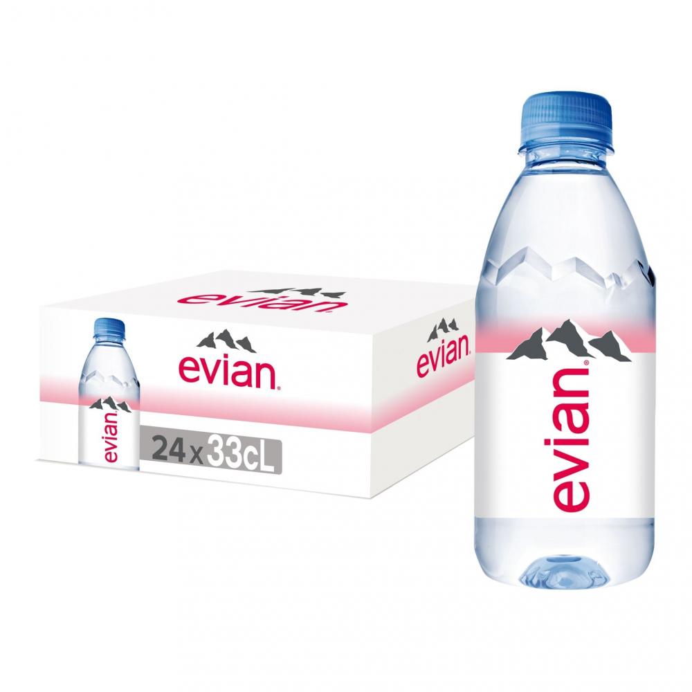 цена Evian Mineral Water 330ml x 24Pcs Case