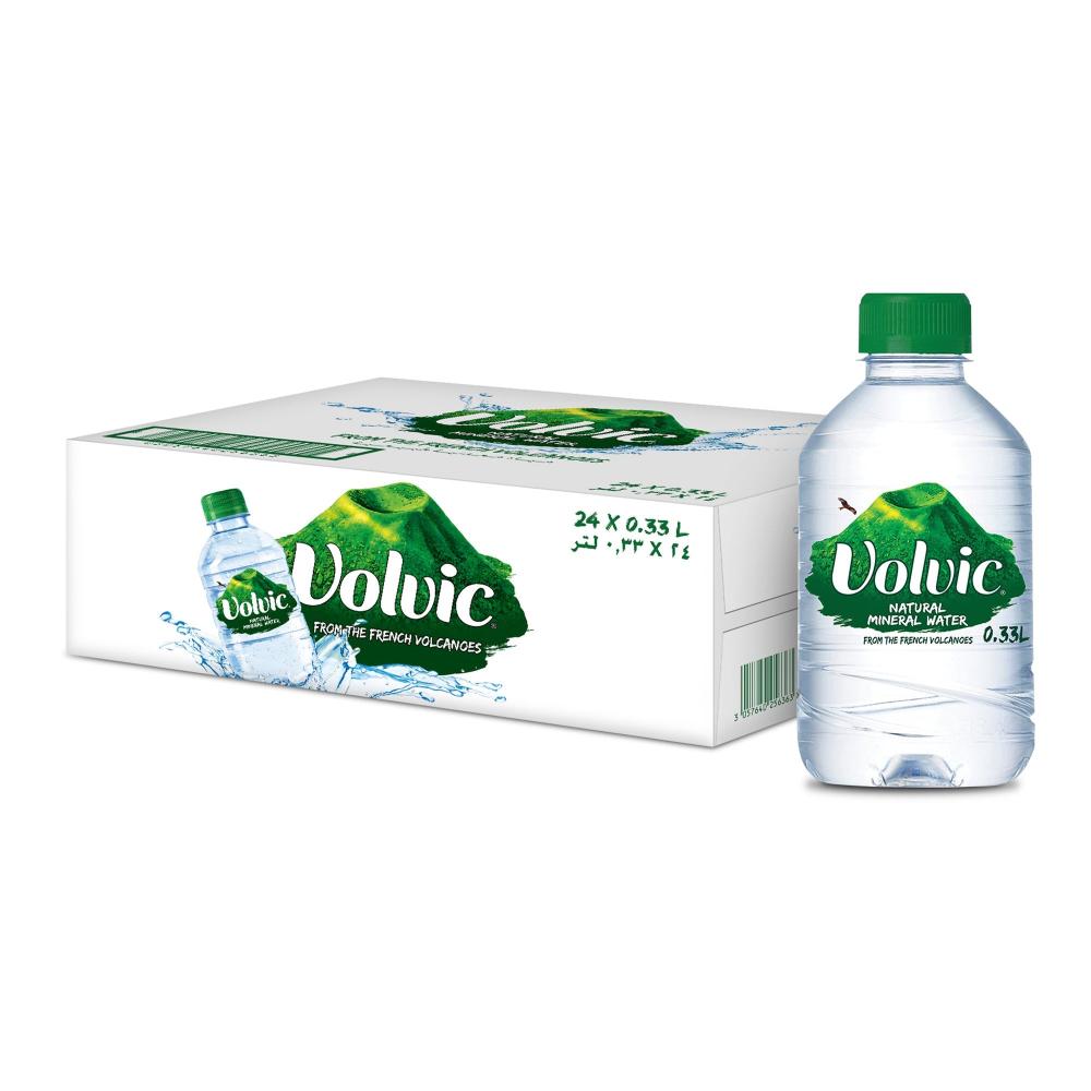 Volvic Natural Mineral Water 330ml x 24Pcs Case evian natural mineral water 500ml x 24pcs