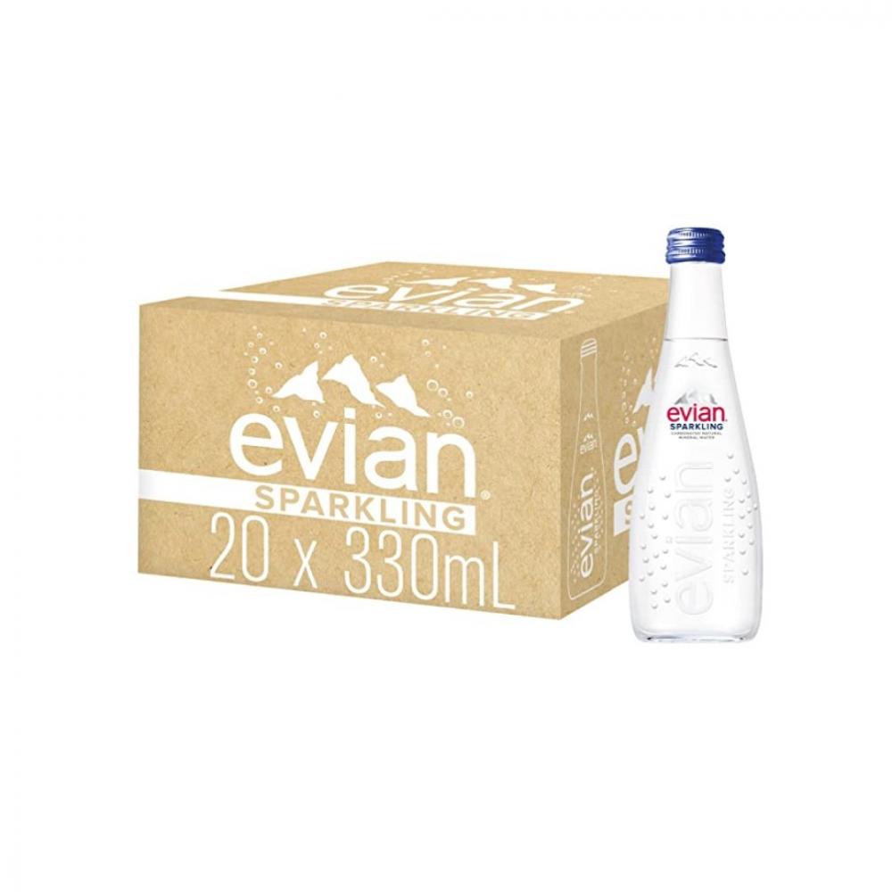 Evian Sparkling Water 330ml x 20Pcs evian natural mineral water 500ml x 24pcs