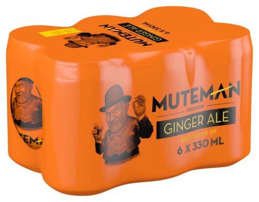 Muteman Ginger Ale Premium 6 x 330ml напиток canada dry ginger ale 0 33 л