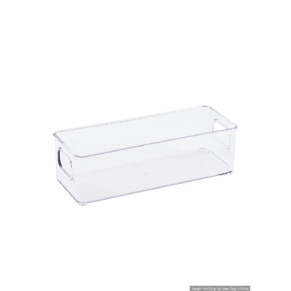 Homesmiths Clear Pantry Storage Bin Small homesmiths 5 liter clear bin with chrome handles