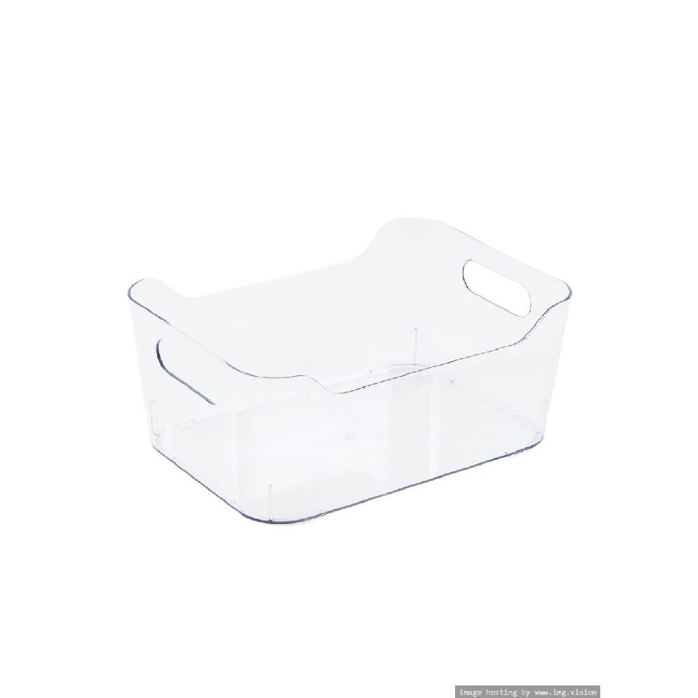 Homesmiths Fridge & Pantry Storage Box Medium homesmiths medium storage basket white with liner 32 x 24 x 12 cm