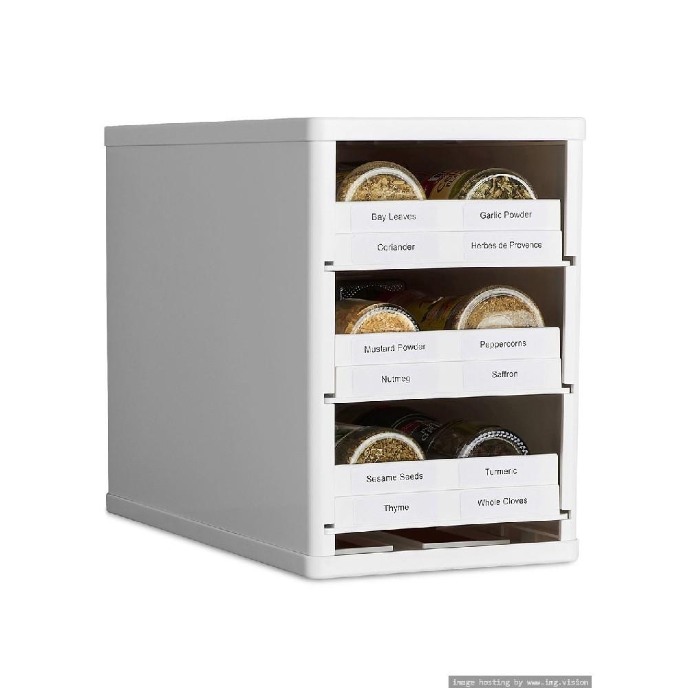 Youcopia Mini Spice Rack Stack 12 Bottle Organizer like it medium short drawer cabinet organizer