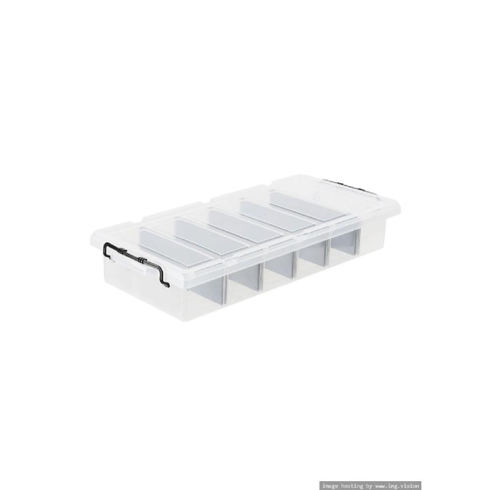 keyway organizer storage box xl white Keyway Under Bed Storege Box with Separators