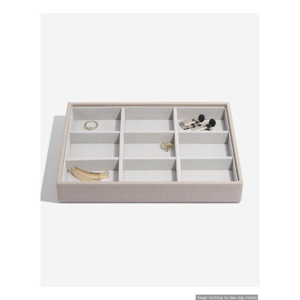 stackers classic jewellery box with lid oatmeal Stackers Classic Statement Layer Taupe