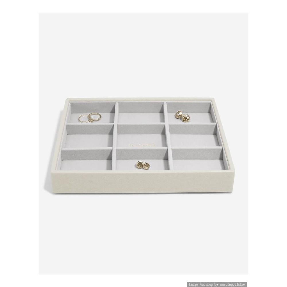 Stackers Classic Statement Earring Holder Oatmeal stackers classic jewellery box with lid oatmeal