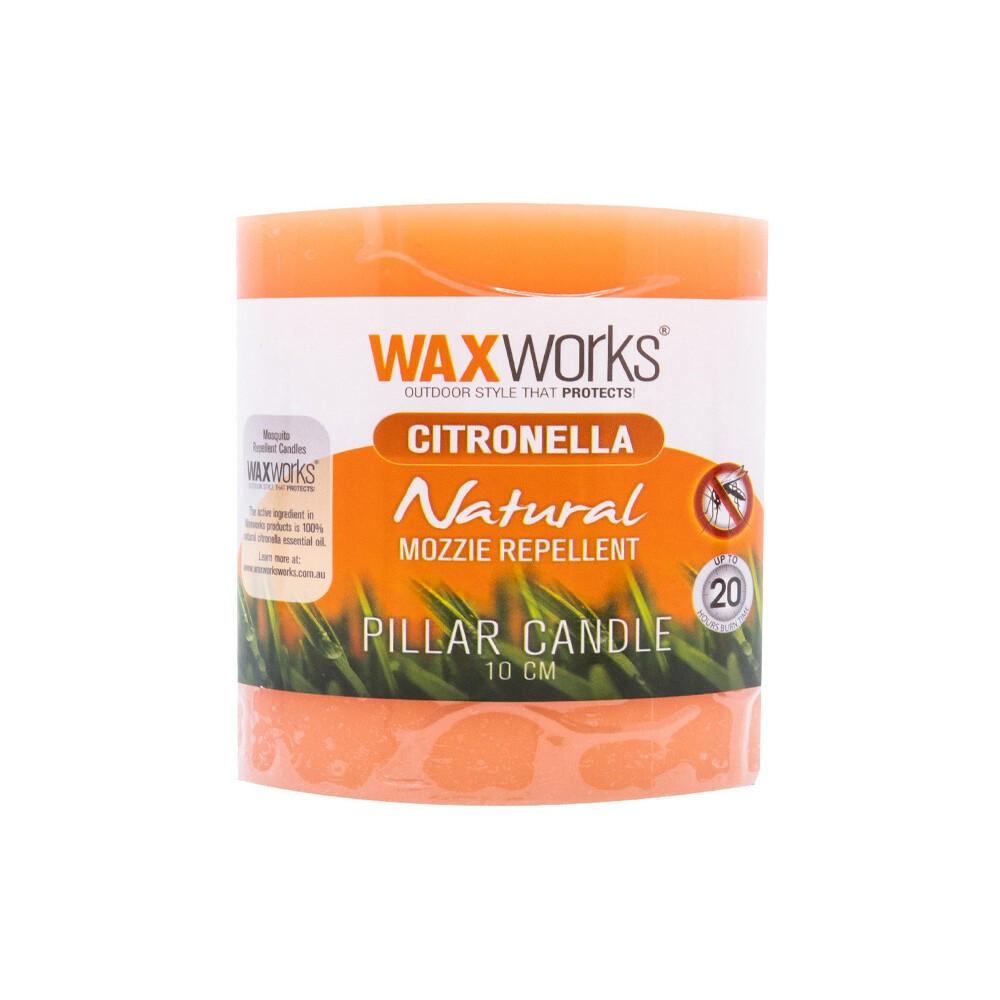 Waxworks Citronella Pillar Candle 10cm 50g original thailand mosquito repellent cream cooling oil ointment relieve cold headache dizziness anti itching herbal plaster
