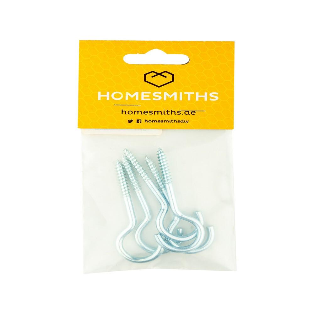 Homesmiths G.I Screw Hook 12mm 10pcs nail free wall hooks adhesive wall mount screw hooks no trace sticker screw hanging hook for bathroom kitchen shower room