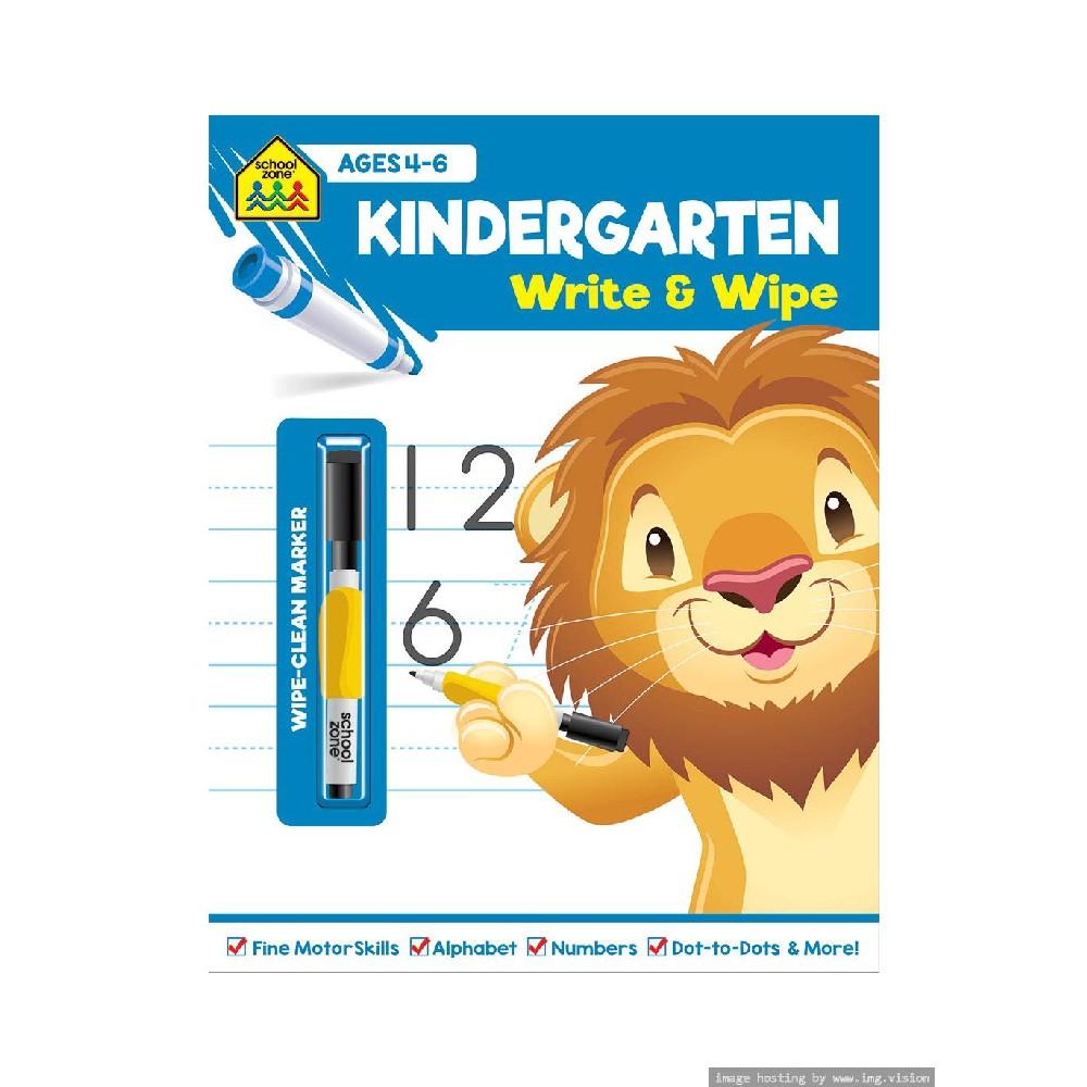 Hinkler School Zone Write and Wipe Kindergarten hinkler school zone puffy sticker superstar preschool