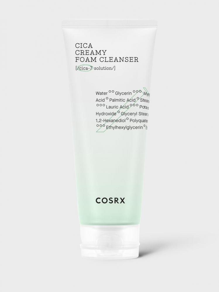 Cosrx-pure Fit Cica Creamy Foam Cleanser cleansing foam nicotinamide amino acid face cleanser gentle makeup remover shrink pores keep skin moisture for all skins care