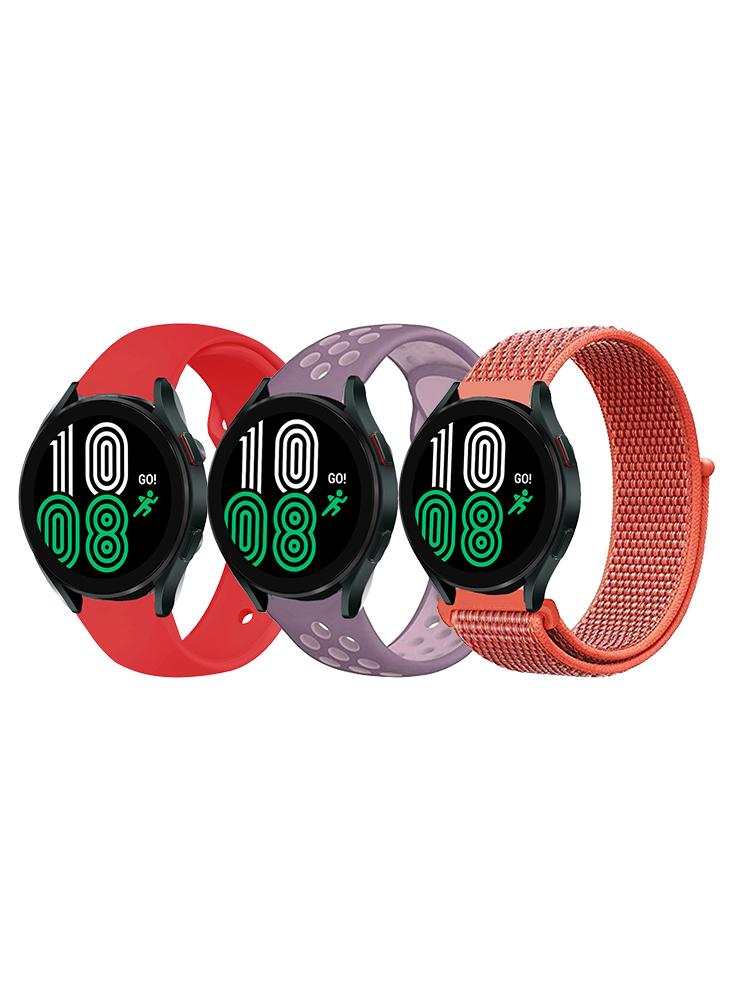 3pcs Watchband Bundle Compatible with all Samsung, Huawei, Amazfit, and Honor with 20mm band size watchband strap for huami amazfit t rex pro bands bracelet replacement straps smartwatch band correa with tool for amazfit t rex