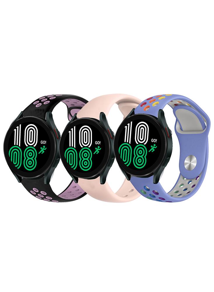 3pcs Watchband Bundle Compatible with all Samsung, Huawei, Amazfit, and Honor with 20mm band size