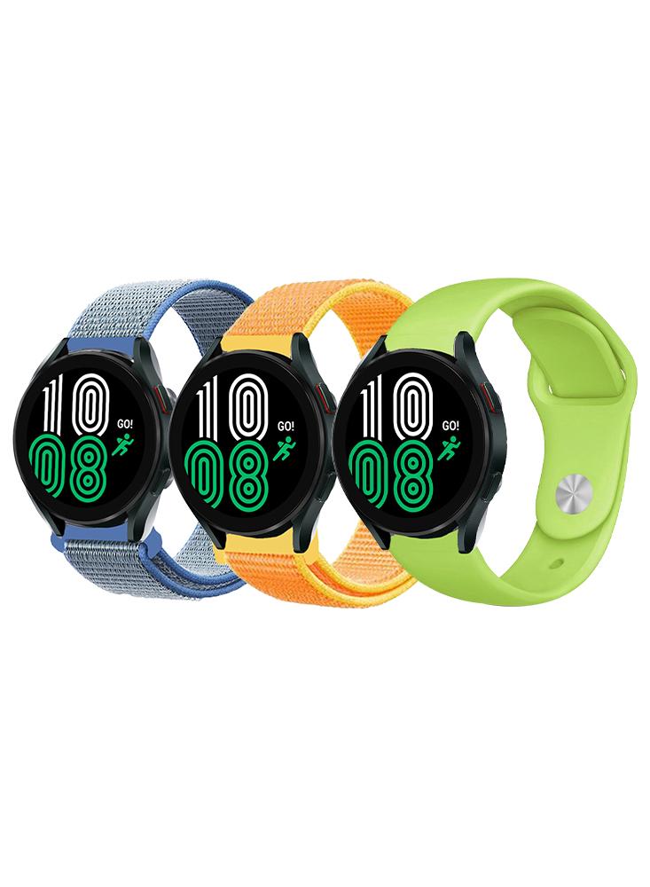 3pcs Watchband Bundle Compatible with all Samsung, Huawei, Amazfit, and Honor with 20mm band size watchband strap for huami amazfit t rex pro bands bracelet replacement straps smartwatch band correa with tool for amazfit t rex