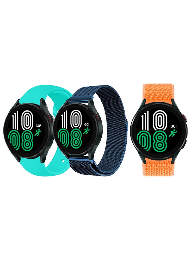 3pcs Watchband Bundle Compatible with all Samsung, Huawei, Amazfit, and Honor with 20mm band size watchband strap for huami amazfit t rex pro bands bracelet replacement straps smartwatch band correa with tool for amazfit t rex