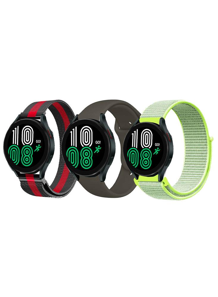 3pcs Watchband Bundle Compatible with all Samsung, Huawei, Amazfit, and Honor with 20mm band size