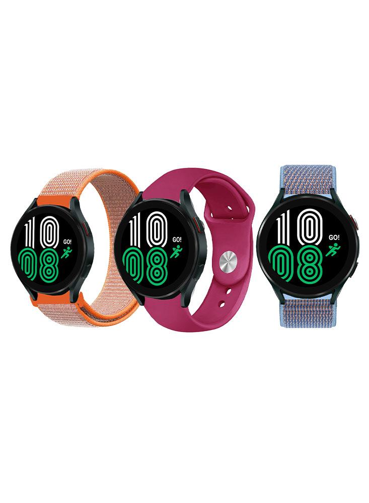 3pcs Watchband Bundle Compatible with all Samsung, Huawei, Amazfit, and Honor with 20mm band size