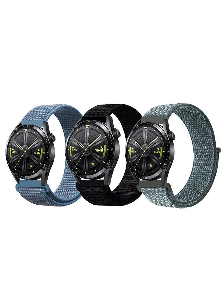 3pcs Watchband Bundle Compatible with all Samsung, Huawei, Amazfit, Fitbit and Honor with 22mm band size